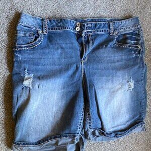 Lane Bryant Distressed Denim Shorts
